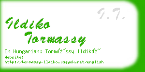 ildiko tormassy business card